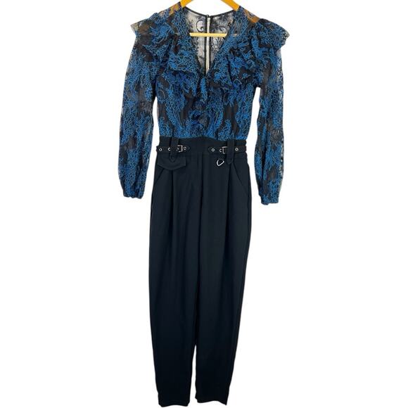 Three Floor Boss Lady Crepe jumpsuit blue black - 0 - Picture 2 of 11